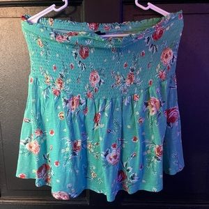 Torrid 2x rose print tube top